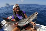 Happy angler and cobia Happy angler and cobia