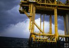 Stormy weather oil rig Stormy weather oil rig