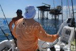Slow-trolling an oil rig Slow-trolling an oil rig