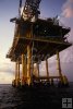 Gulf platform at sunset Gulf platform at sunset