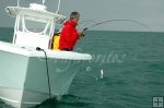 Catching blue runners. Catching blue runners.