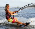Closeup of kite surfer Closeup of kite surfer