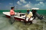 Bonefish boat and anglers Bonefish boat and anglers